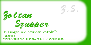 zoltan szupper business card